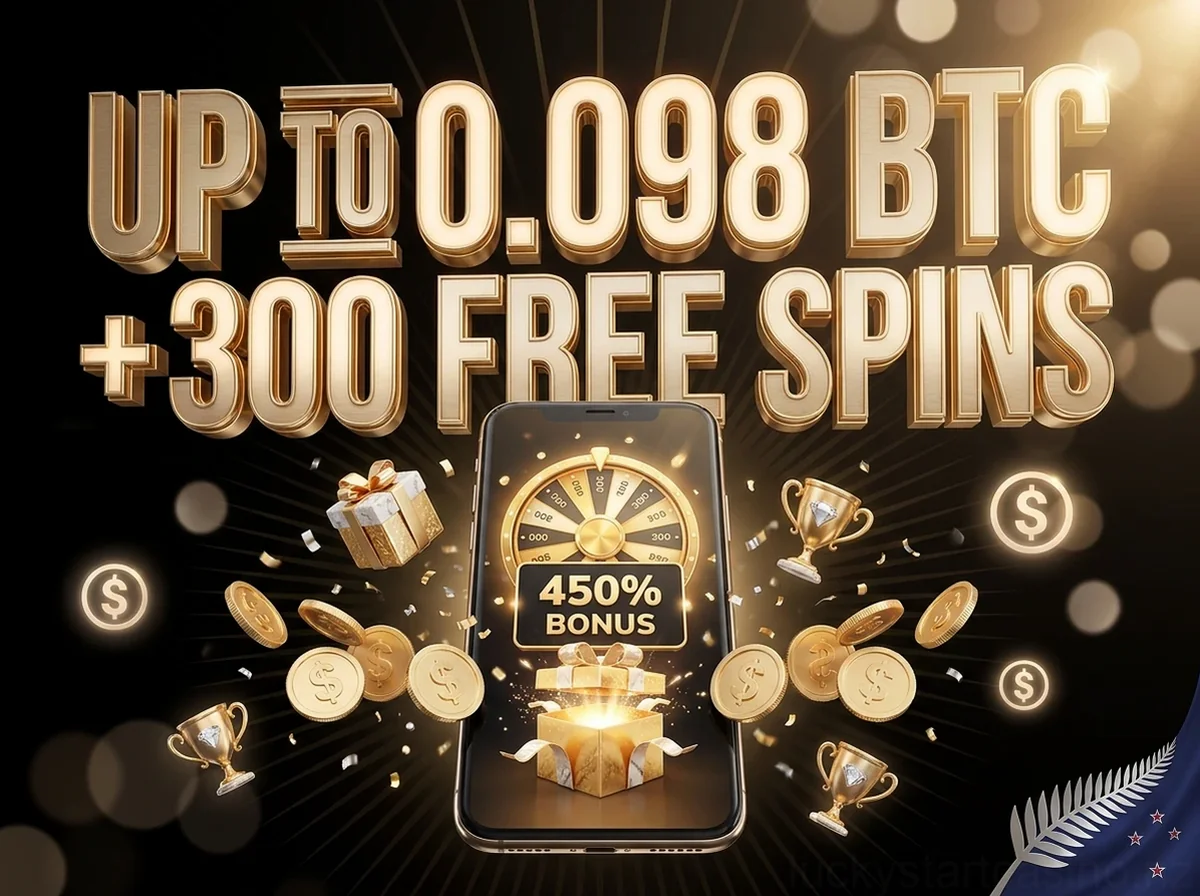 Up to 0.098 BTC+ 300 Free Spins
